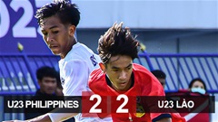 Kết quả U23 Philippines 2-2 U23 Lào: Hai đối thủ của U23 Việt Nam rượt đuổi nghẹt thở 